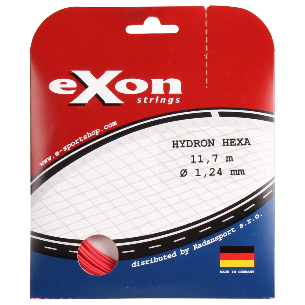 EXON Hydron Hexa tenisový výplet 11,7 m - červená - 1,14 mm