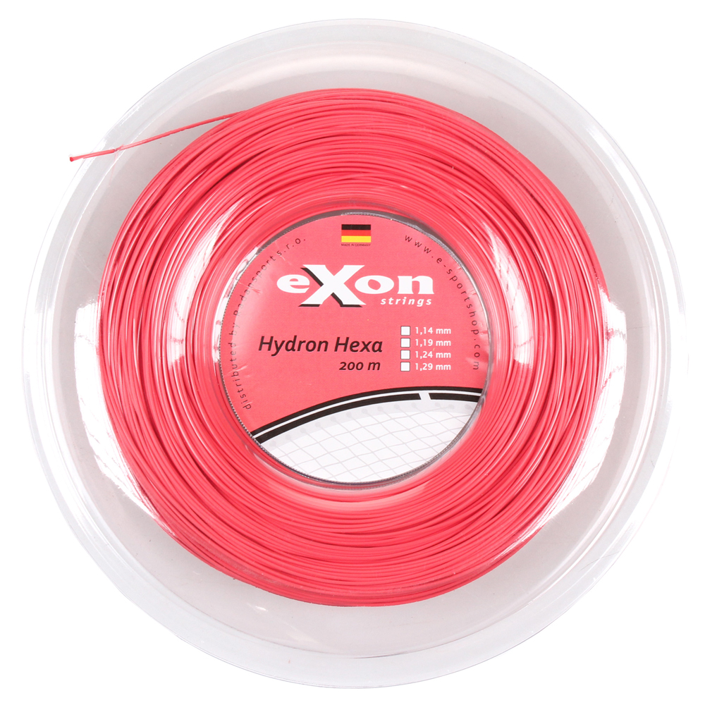 EXON Hydron Hexa tenisový výplet 200 m - červená - 1,14 mm