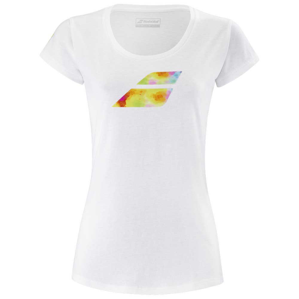 BABOLAT EXERCISE WOMEN BIG FLAG TEE WHITE dámské tričko - L