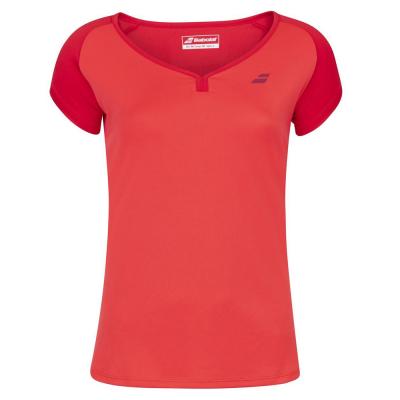 BABOLAT PLAY WOMEN CAP SLEEVE TOP TOMATO RED