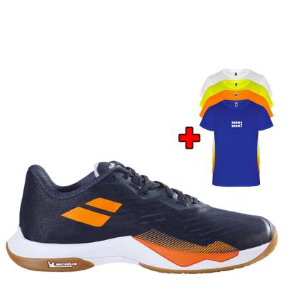 Pánská badmintonová obuv BABOLAT SHADOW TOUR 5 MEN BLACK / ORANGE + bonus TRIČKO